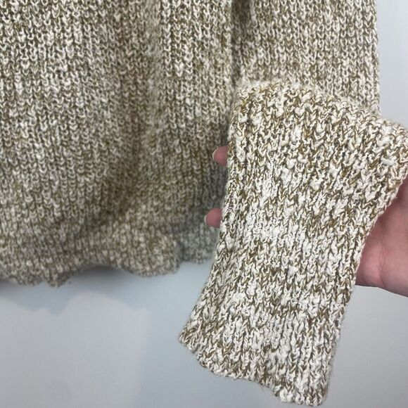 Free People Tan Cream Knit Sweater Size Small - Picture 4 of 7